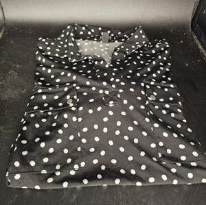 Jones‎ of New York black polka dot blouse